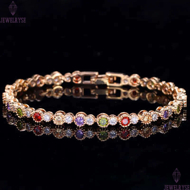 womens love tennis bracelet designer colorful red green white AAA cubic zirconia champagne luxury fashion copper bracelets jewelry valentines day gift