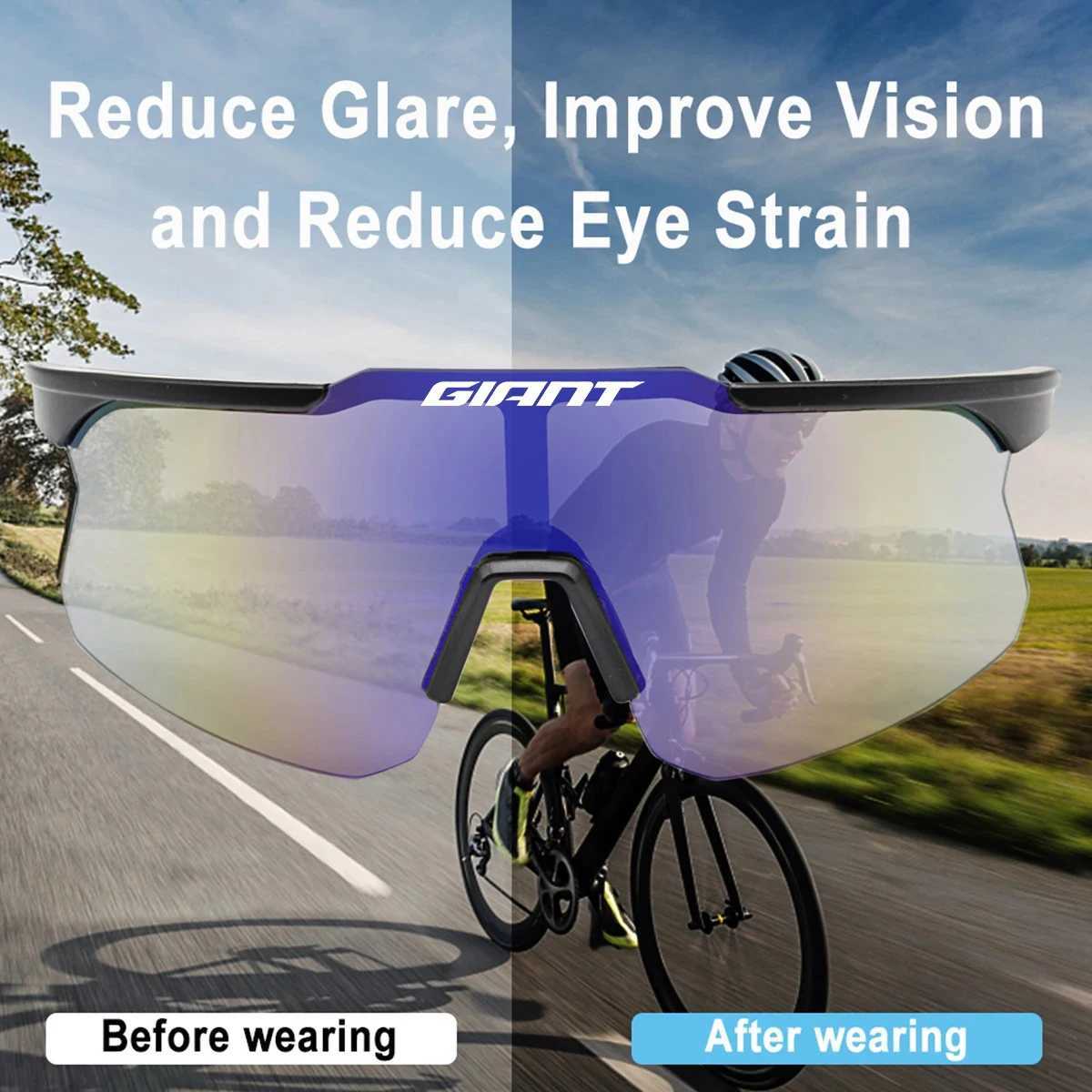 Giant Cycling Sunglasses Mtb Cycling Glasses Goggles Bicycle Mountain Bike Glasses Mens Women Outdoor Sport Eyewear G251212