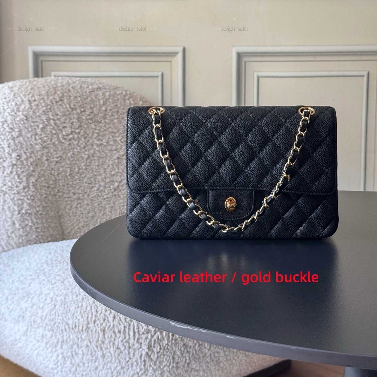 Shoulder Bags 2025 New Designer bag high-quality double-layer flip leather bag crossbody bag classic fashion chain bag luxury handbag sheep leather caviar leather