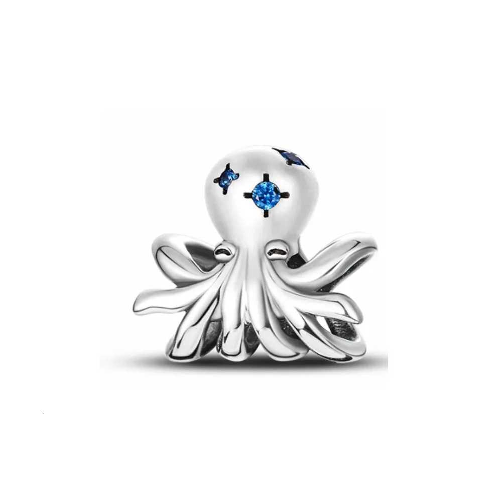 Europe New 925 Sier White Series Charm Octopus Note Lock Key Dangle Pendant Bead Fit Bracelet DIY Wen Jewelry Y251212