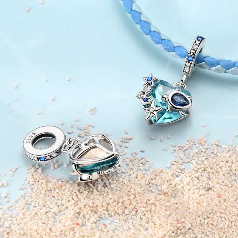 Fashion 925 Sterling Sier Summer Ocean World Series Sea Turtle Starfish Crab Octopus Charms Beads Fit 925 Bracelet DIY Jewelry Y251212