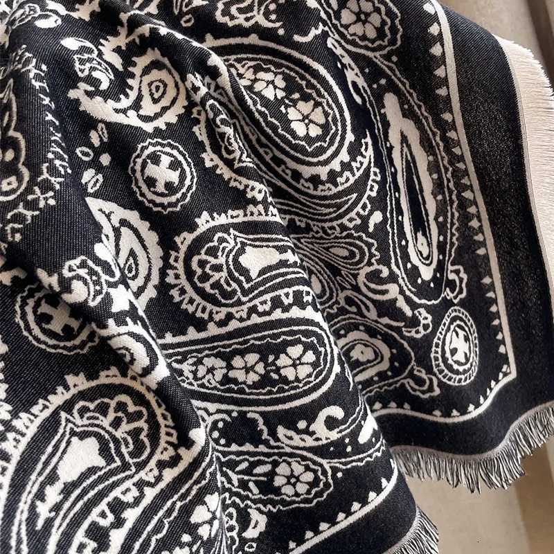 New Fashion Winter Scarf Cashmere Women Pashmina Design floral Wrap Female Thick Blanket Soft Bufanda warmth Shawl Kerchief 2024 Y251211