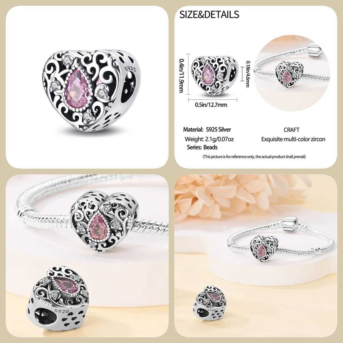 New 925 Sterling Sier Rantic Classical SeriesGuardian Lotus Charm Fit Bracelet DIY Bead Wen Jewelry Gift Y251212