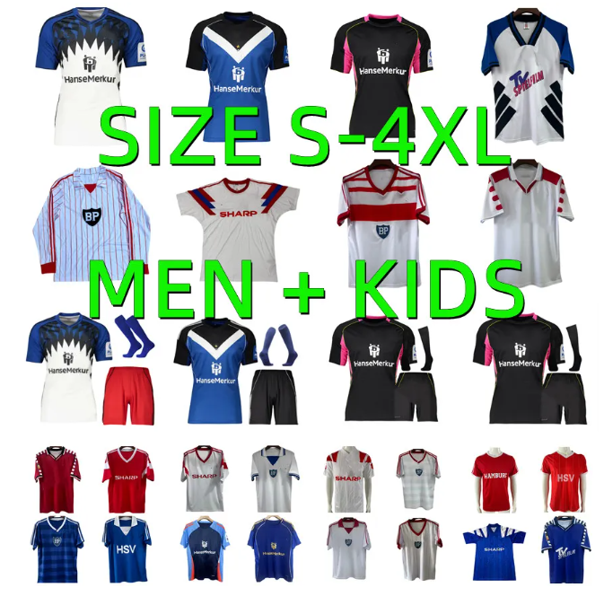 2025 2026 Hamburg SV hamburger Soccer jersey kit Adult SELKE KONIGSDORFFER DOMPE hamburger maillot de football HSV Retro 82 83 84 24 25 26 men kids football shirt kits