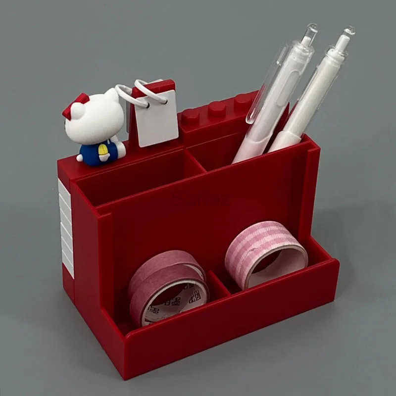 Sanrio Hellokitty Anime Around Cute Cartoon Educational Toy Assembled Building Block Kawaii Perpetual Calendar Desk Calendar Diy Gifts H251212