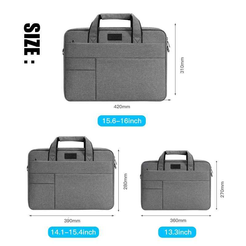 Shockproof Laptop Bag 12 13 14 15 156 inch Lady Man Sleeve Case For MacBook Air Pro 133 154 Handbag XiaoMi Huawei briefcaseT251212