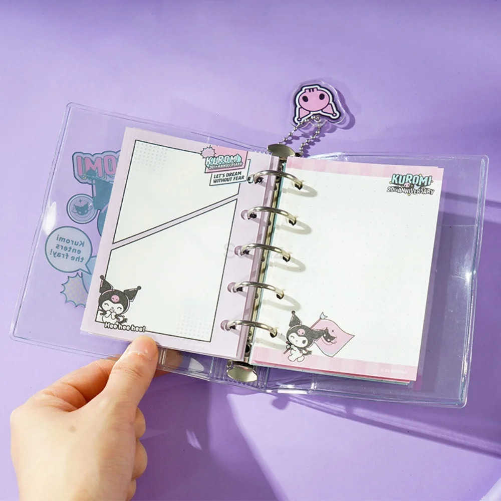 Sanrio Genuine Kuromi Portable Binder Notebook Planner Yearly Daily Agenda Book Journal Book School Stationery Girls Gifts H251212