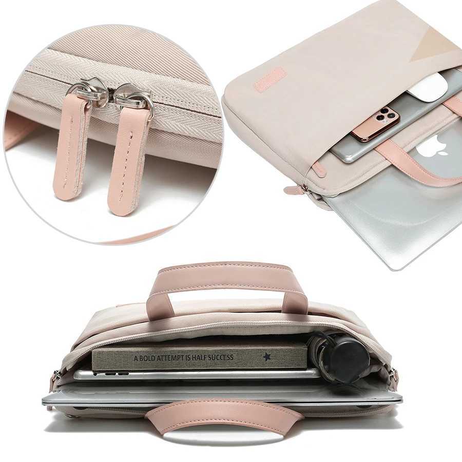 Laptop Bag 133 14 156 16 Inch Light Macbook Pro Air Case Handbag Shockproof Notebook Shockproof Sleeve Shoulder Briefcase BagT251212