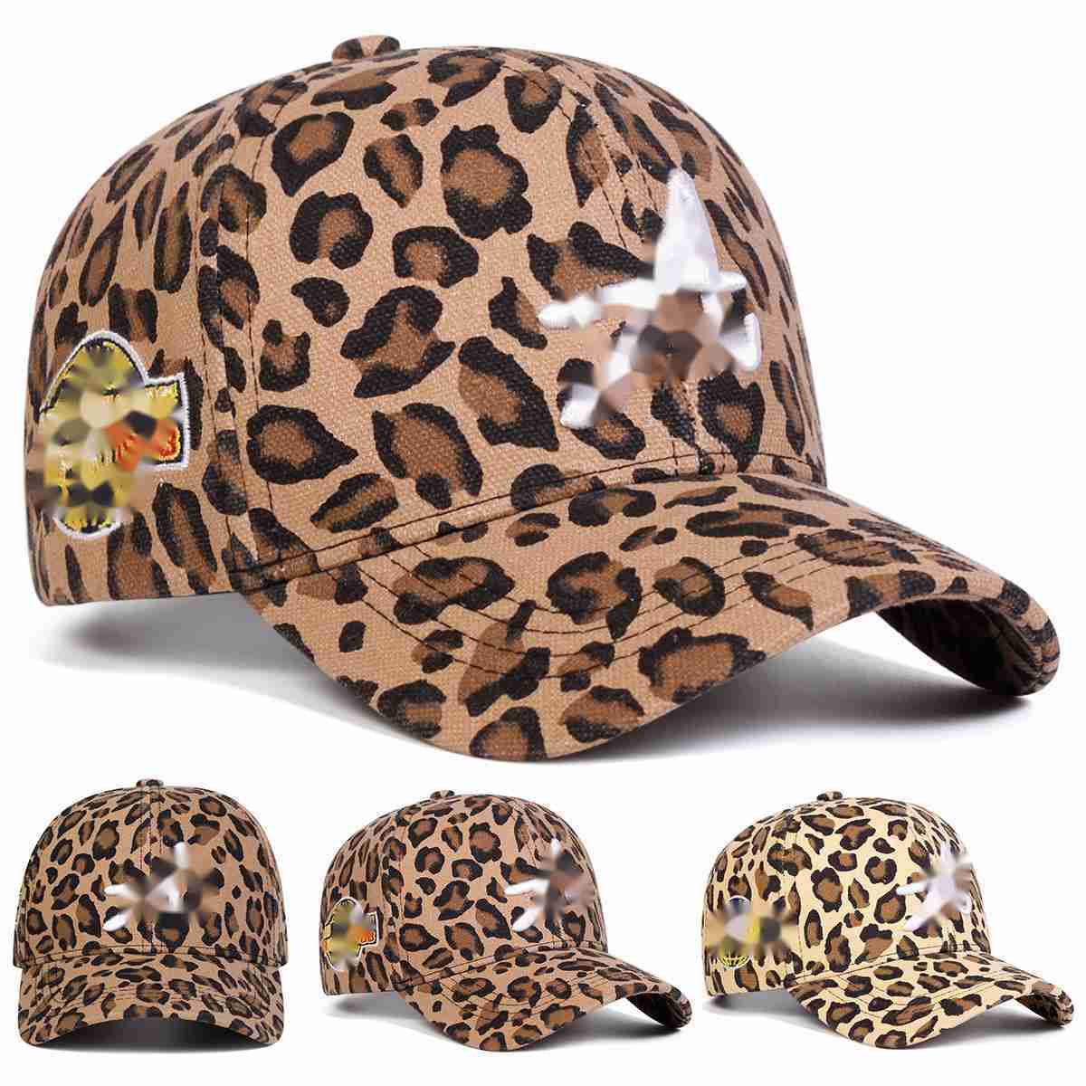 New leopard print baseball cap with letter embroidery beanie hat - simple and casual sun protection hat S251212