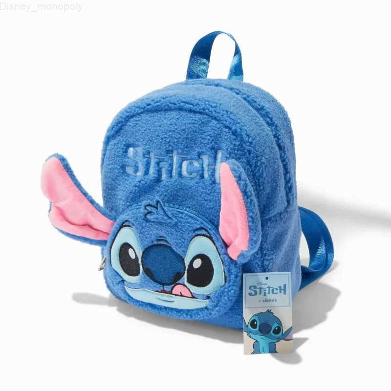 Disney cartoon pattern cute embroidery Stitch lamb plush large capacity storage backpack student travel personality backpack H251212