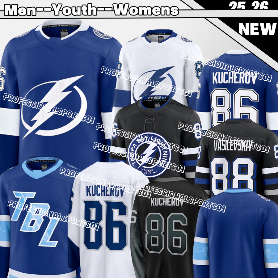tampa bay hockey jersey Lightning Jersey #86 Nikita Kucherov #88 Andrei Vasilevskiy #77 Victor Hedman #71 Anthony Cirelli Stadium Series Jersey