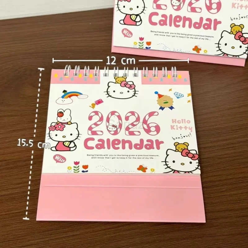 Sanrio 2026 New Hello Kitty Creative Ins-Style Desk Calendar - Cute Cartoon Office Desktop Decoration Gift H251212