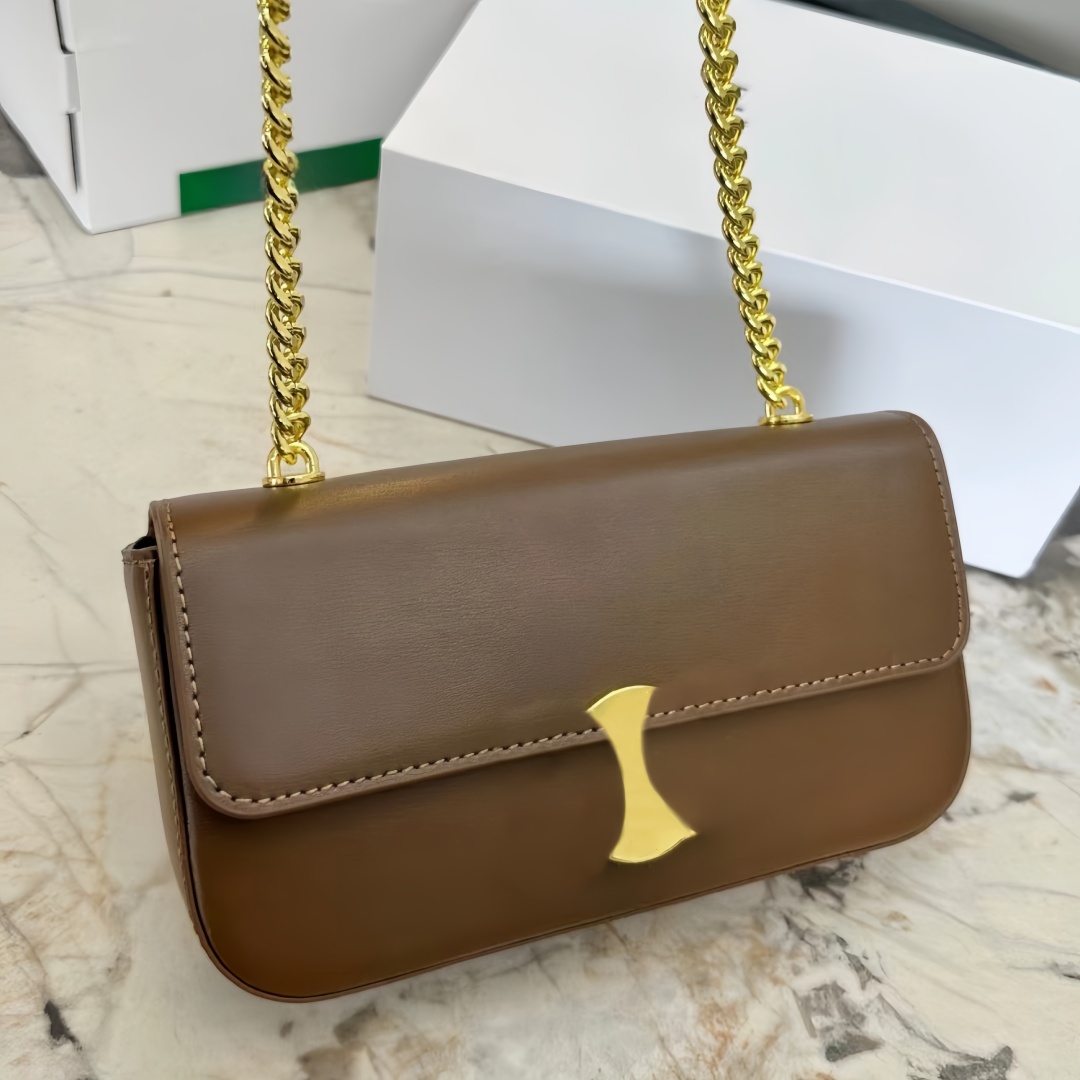 Designer purses totes brand single shoulder crossbody bag women's handbag wallet fashion design chain baguette bag new leather portable small square bag satchel