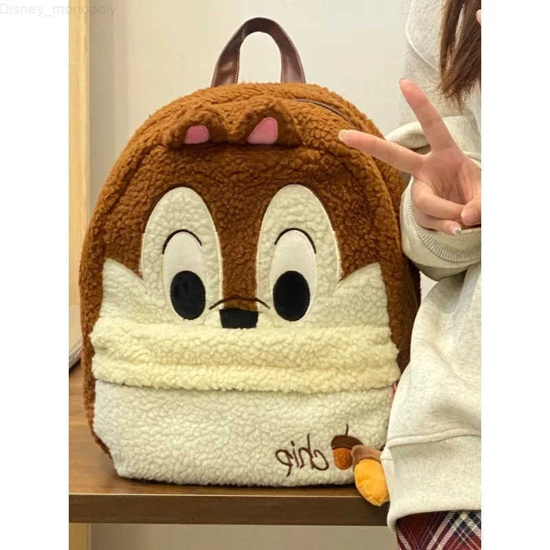 Disney Chichititis New Backpack Luxury Brand Womens Backpack Large and Capacity High-quality Cartoon Cute Student Schoolbag H251212