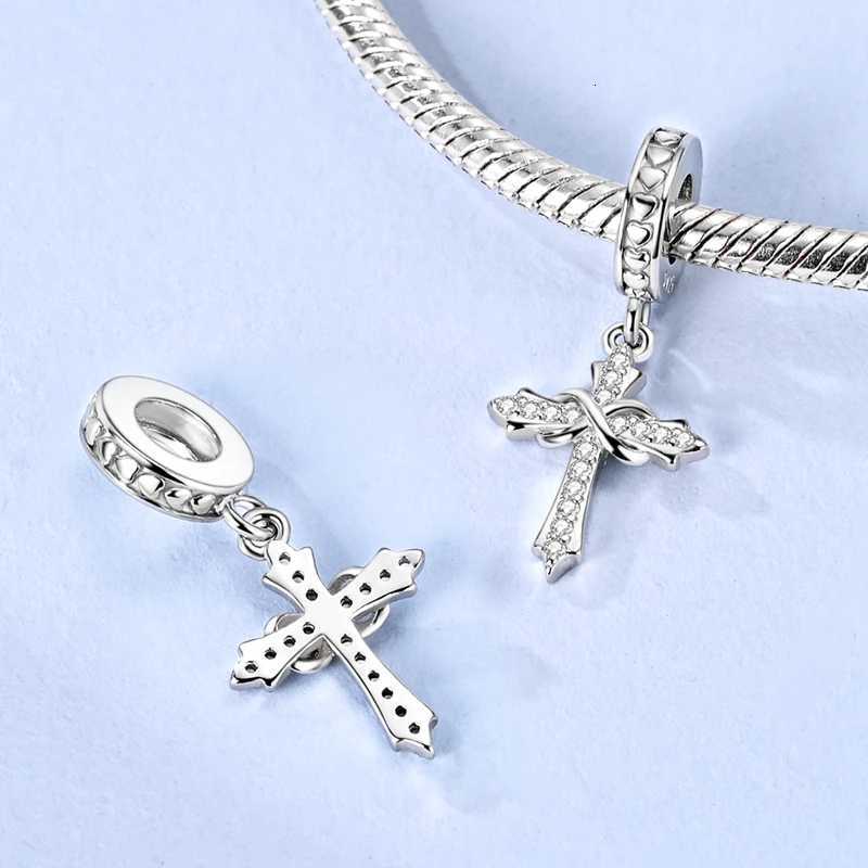 New 925 Sterling Sier Charm Beads Elephant Bird Cross Pendant For Bracelet Necklace Wen DIY Gifts Y251212