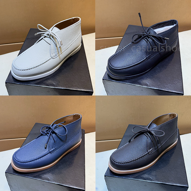 Luxury Loafers Designer Dress Shoes Men Classic Slip-on Vintage Real Leather Brand High top Lace-up Casual Shoes Size 38-45