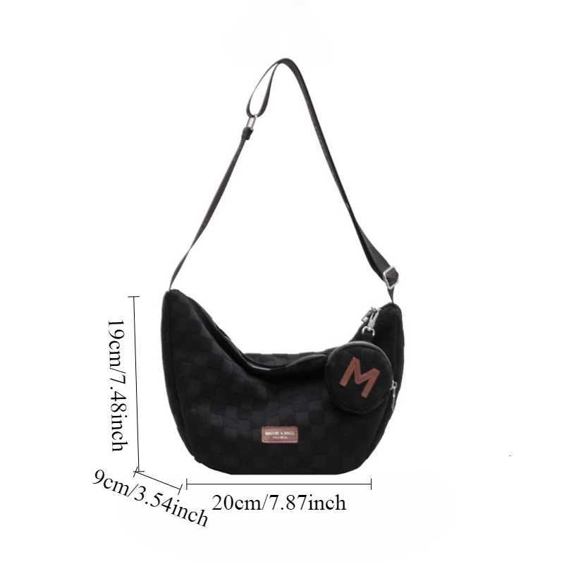 Korean Versi of White Cott Messenger Bag Fi NewWens Large Capacity Tote Bag Y251211