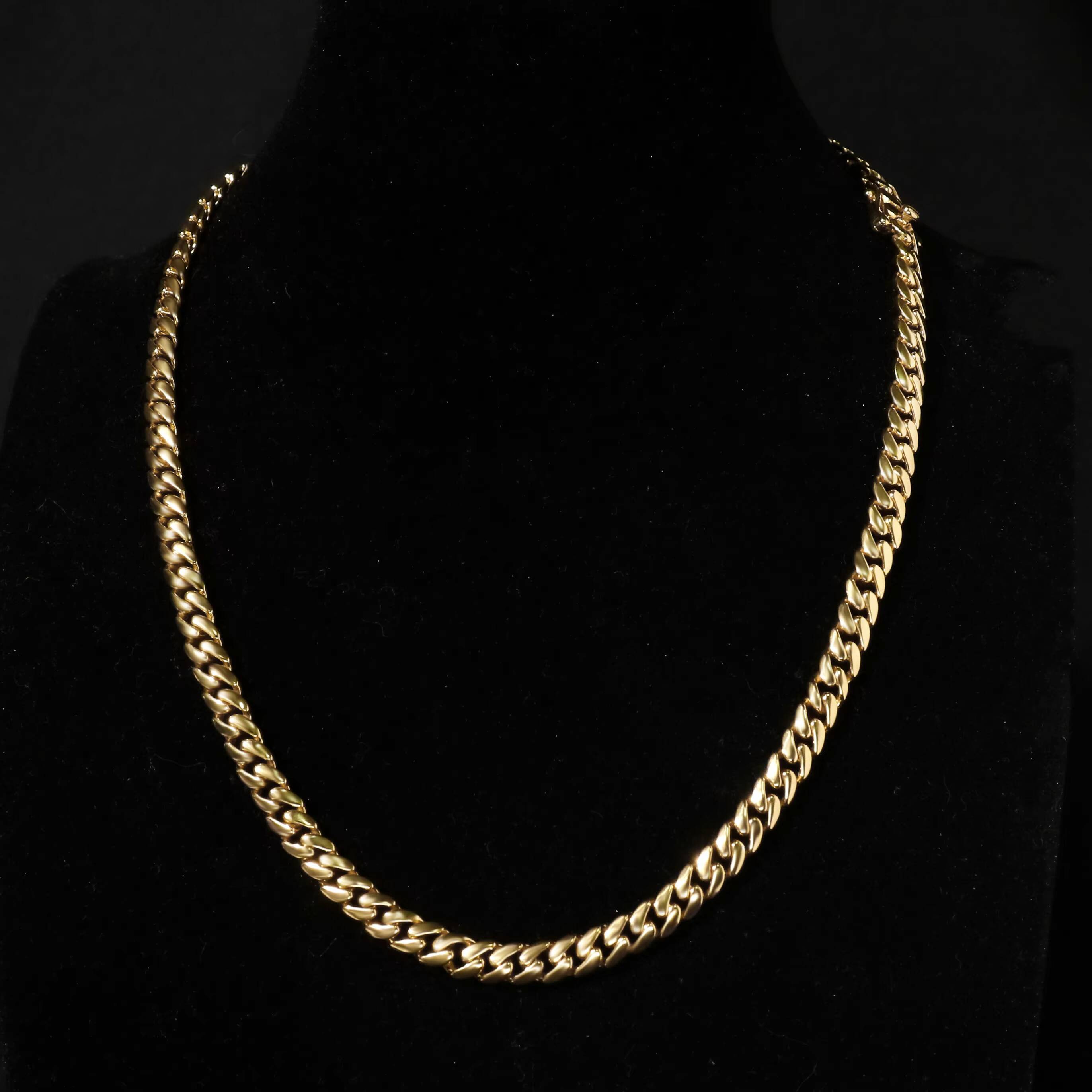 MRDOPE 12mm Cuban Link Chain Custom Clasp Plain Miami Hip Hop 925 Silver Gold Plated Cuban Chain