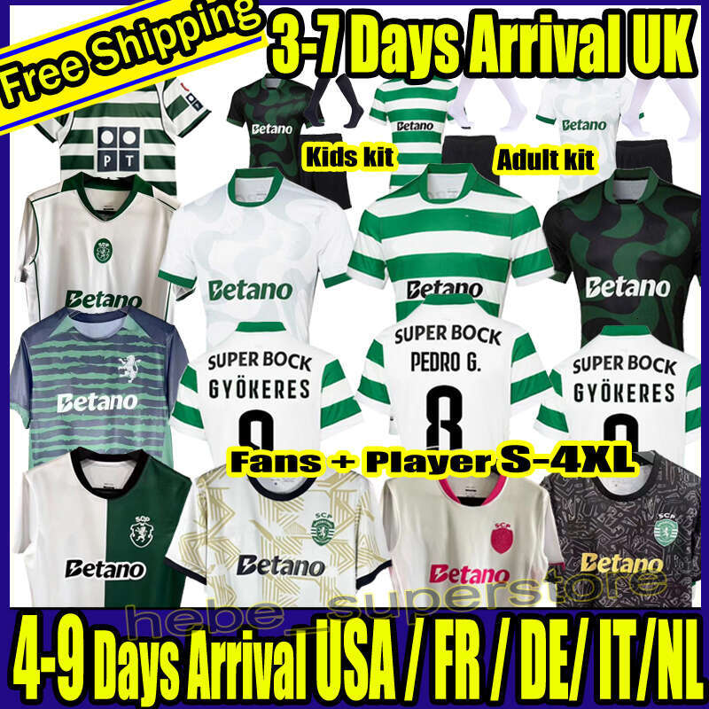 S-4XL Sporting CP 25 26 Lisboa soccer jerseys ronaldo LisbonS Jovane Sarabia Vietto COATES PEDRO TRINCAO Men Kit Viktor de football shirt 01 02 03 04 Retro CR7 kits