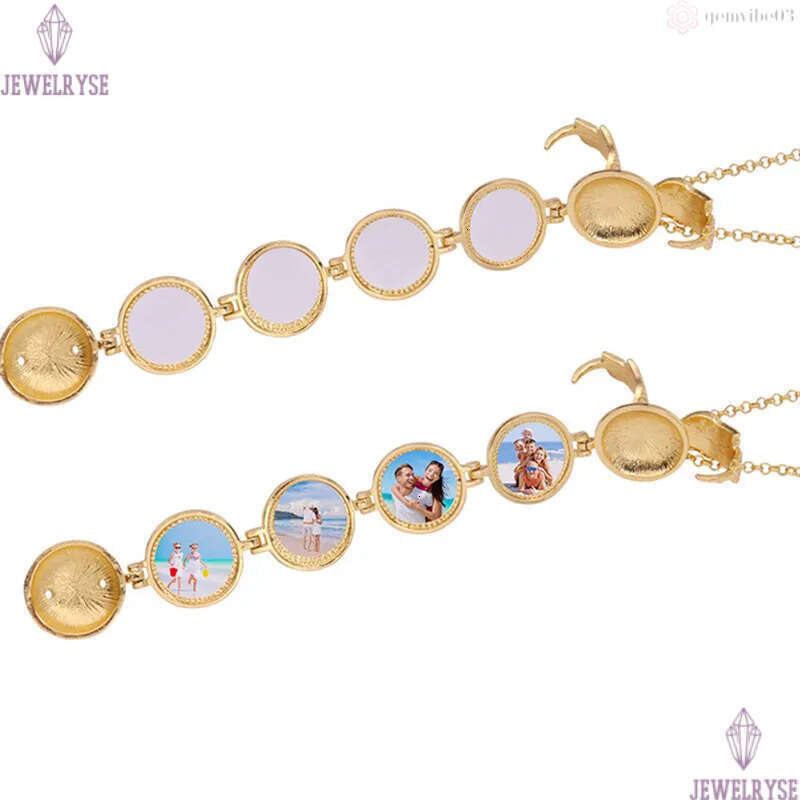 Thermal Transter Sublimation Blank Openable Necklace Wing DIY Designer Jewelry Putting Photos Gold Silver Valentines Day Women Men Choker Necklaces