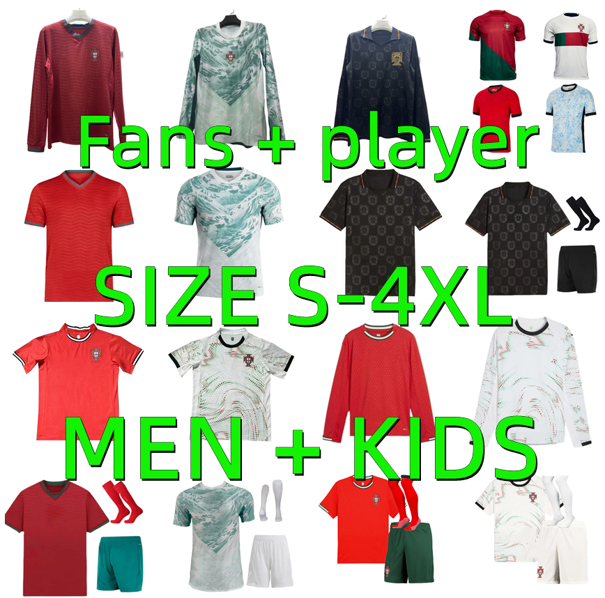 2025 2026 Portugal soccer jerseys 25 26 27 RONALDO VITINHA B.FERNANDES R. Leao JOAO FELIX BERMARDO RUBEN DIAS camisa de futebol Portuguese football shirt Men Kids kits