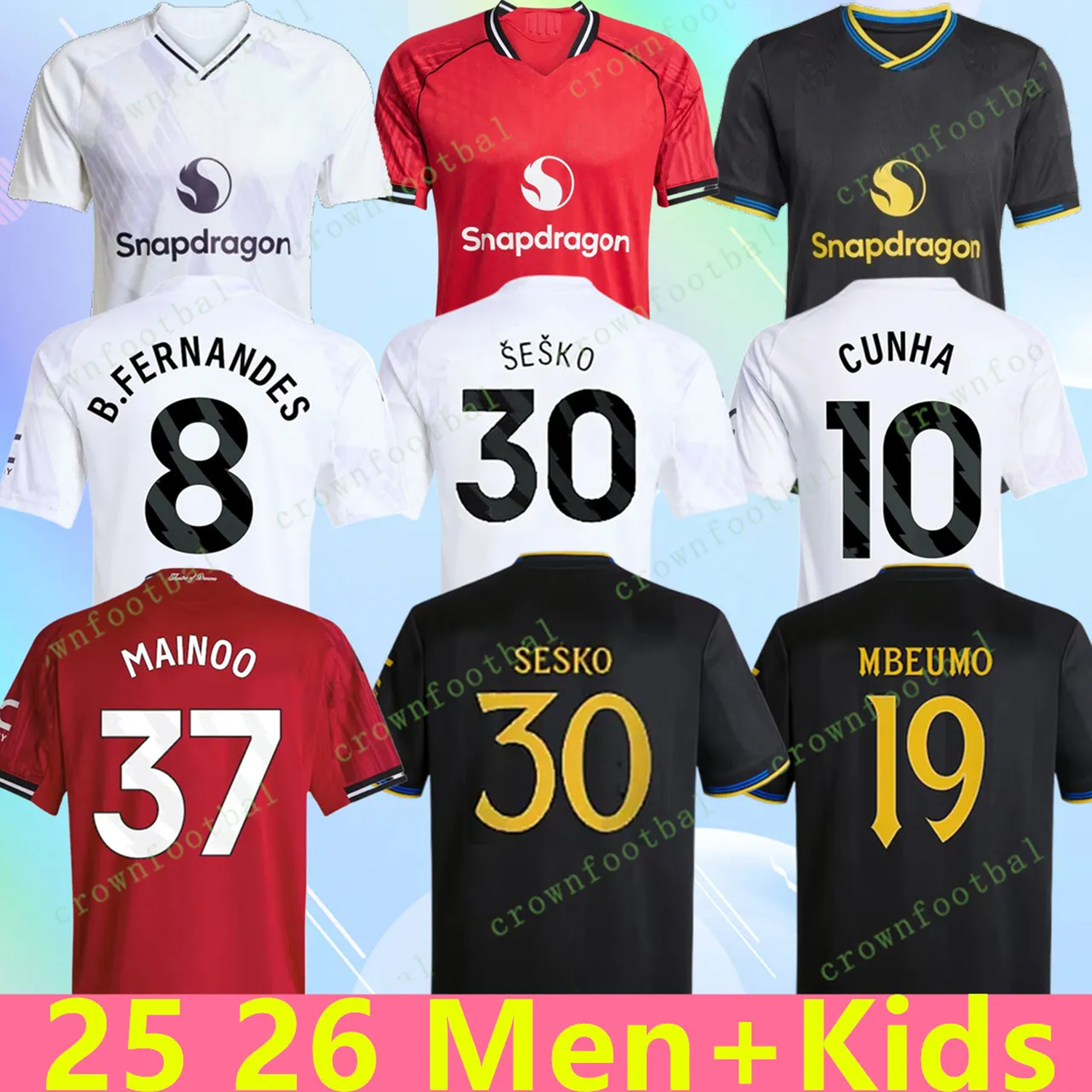 2025 2026 MAN CUNHA Soccer Jersey AMAD SESKO MAINOO MOUNT ZIRKZEE unted B.FERNANDES 25 26 football shirt MARTINEZ FERNANDES UNTED player fan MBEUMO Kids Child kit Long