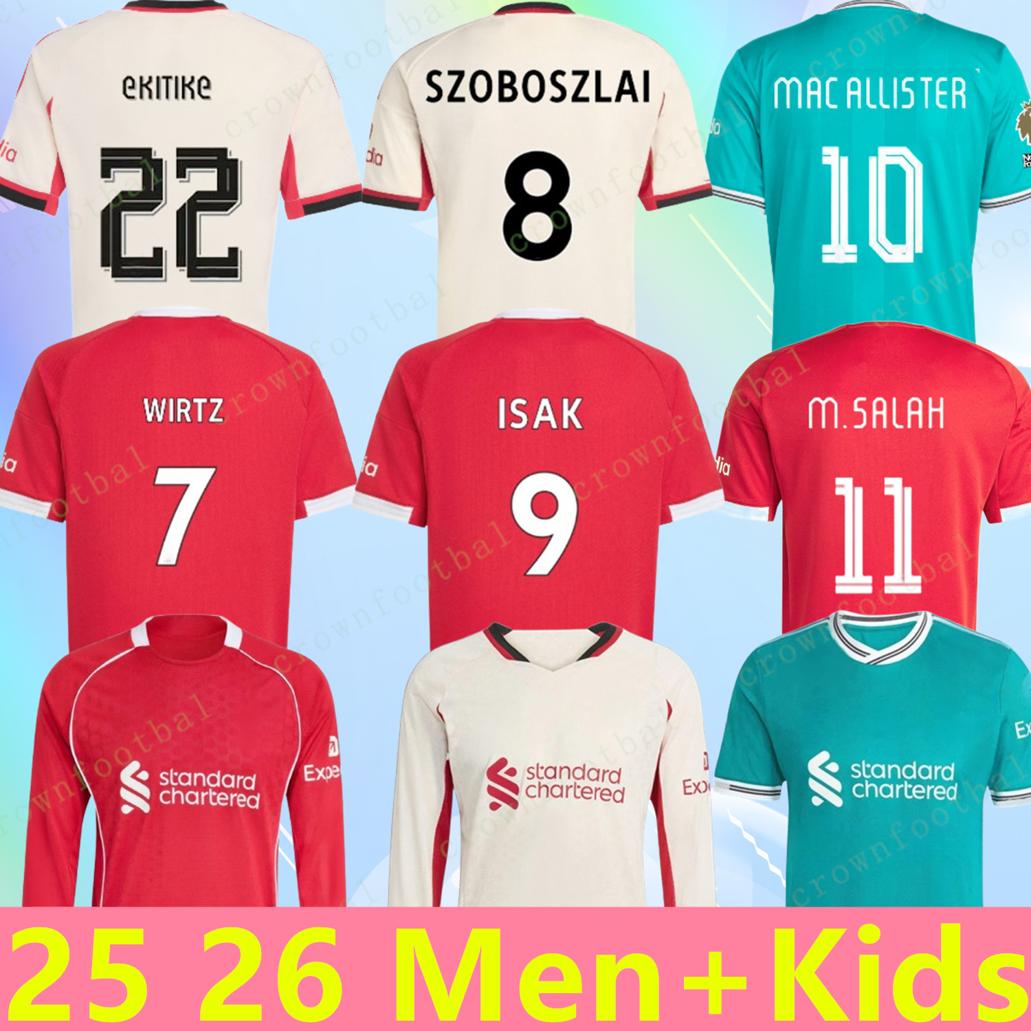 25 26 Mohamed Salah ISAK wirtz Ekitike SZOBOSZLAI football jersey MAC ALLISTER VIRGIL camiseta GAKPO Milos Kerkez Frimpong long sleeves liverpool Jerseys kids kits