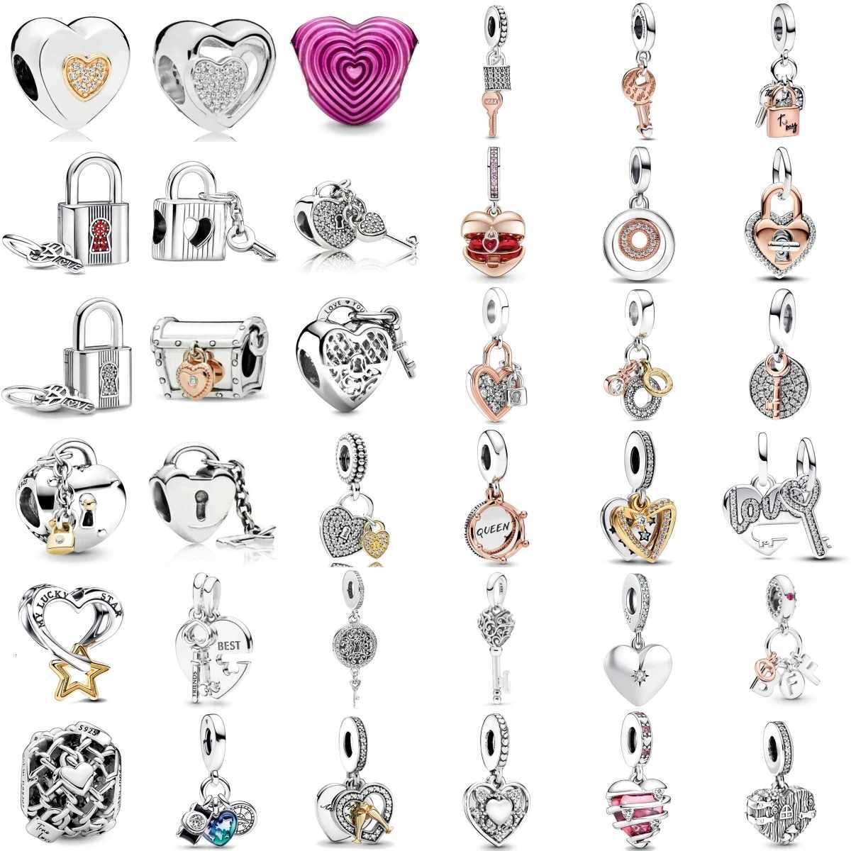New 925 Sterling Sier Charm Fit Bracelet Accories Wen Jewelry Series Lock And Key Y251212