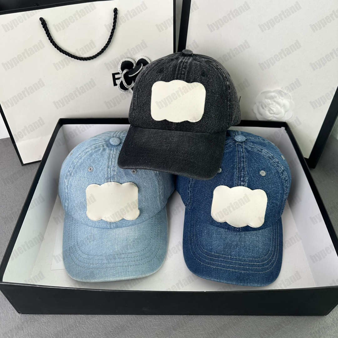 Blue Black Designer Baseball Cap Mens Cowboy Denim Caps Luxury Hat Womens Outdoor Sunhats Outdoor Sports Casquette Sun Hats Adjustable CRD2512123