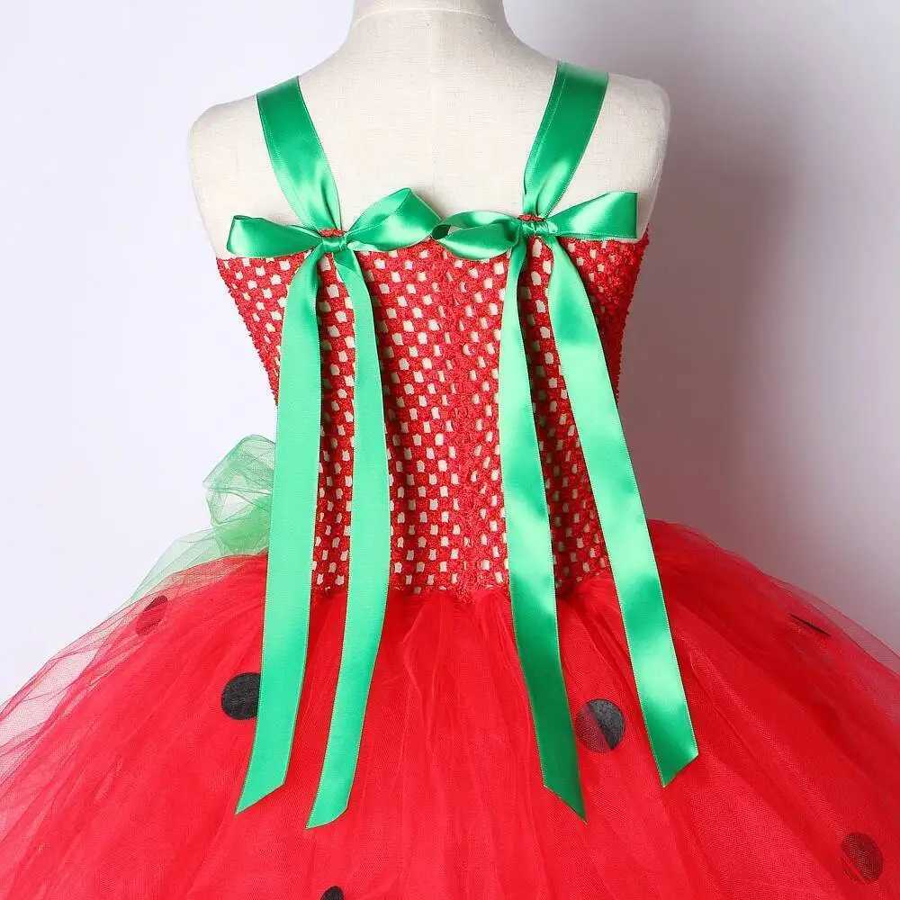 Baby Girls Strawberry Tutu Dress for Kids Birthday Costumes Fruits Party Princess Dresses Children Halloween Christmas Outfits X251212