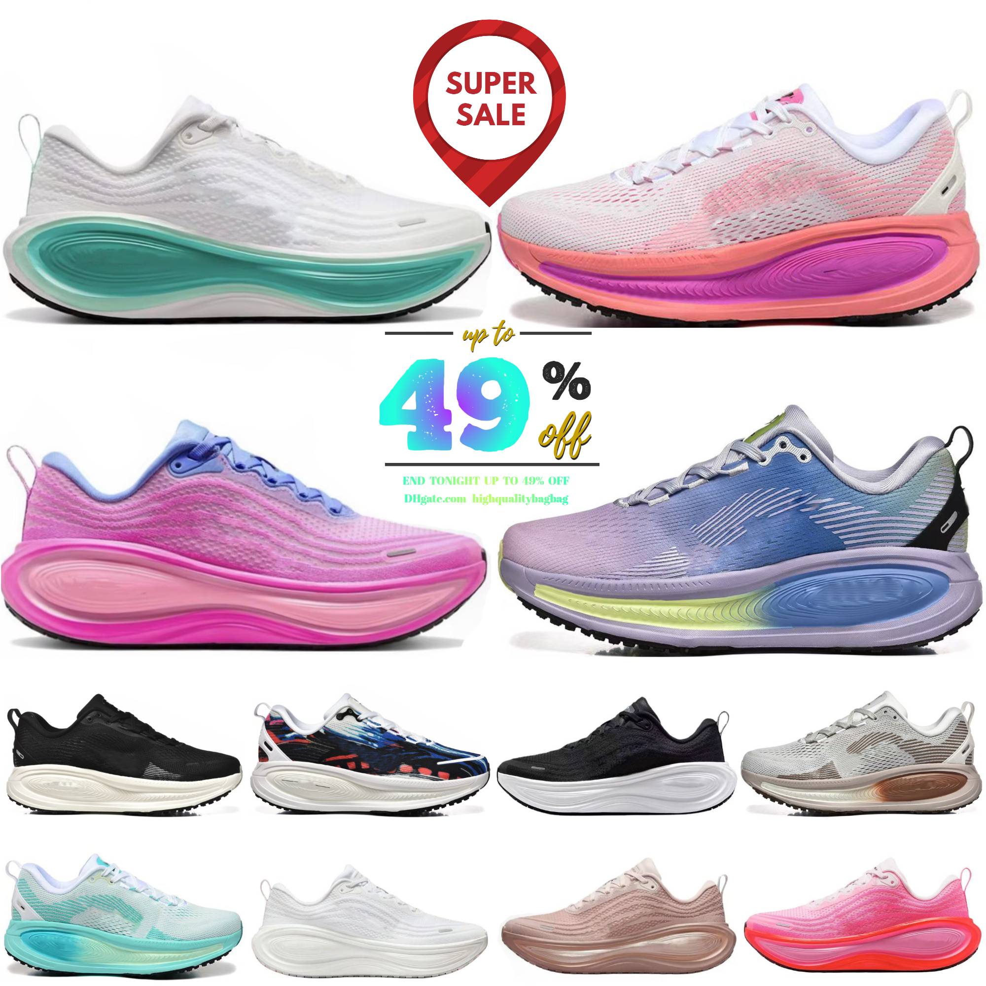 Top Designer Trainers Vomero 18 Run Running Shoes Mens Women Vomeros Triple Black Summit White Anthracite Shadow Grey Cream Pink Outdoor Sports Sneakers Size 36-46