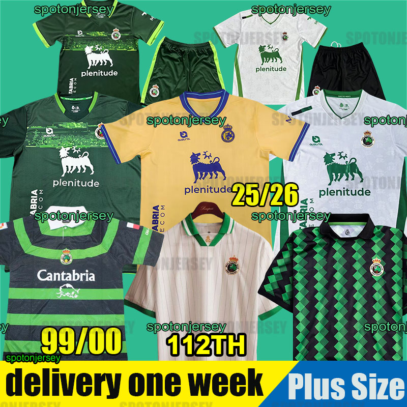 25 26 racing santander Camiseta de Futbol 99 00 away green strip soocer jerseys football shirts tops Racing de Santander 24-25 112th Anniversary Kit keeper gk