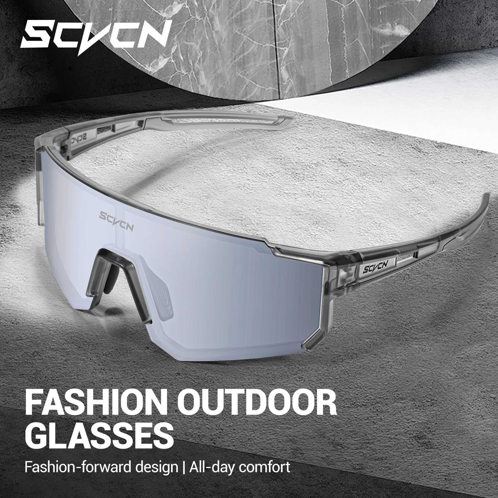 SCVCN Bike Cycling Glasses Fashion Bicycle Accessories Golf Eyepieces camping Sunglasses UV400 Outdoor Sports Driving Equipment G251212