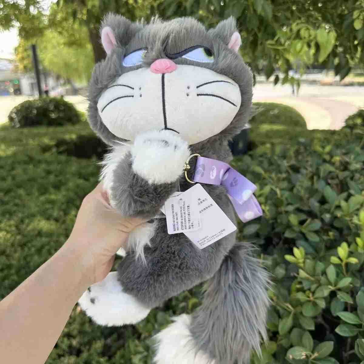 Disney 2024 authentic Marie Lucifer Cheshire cat Linabell plush shoulder bag shanghai disneyland H251212