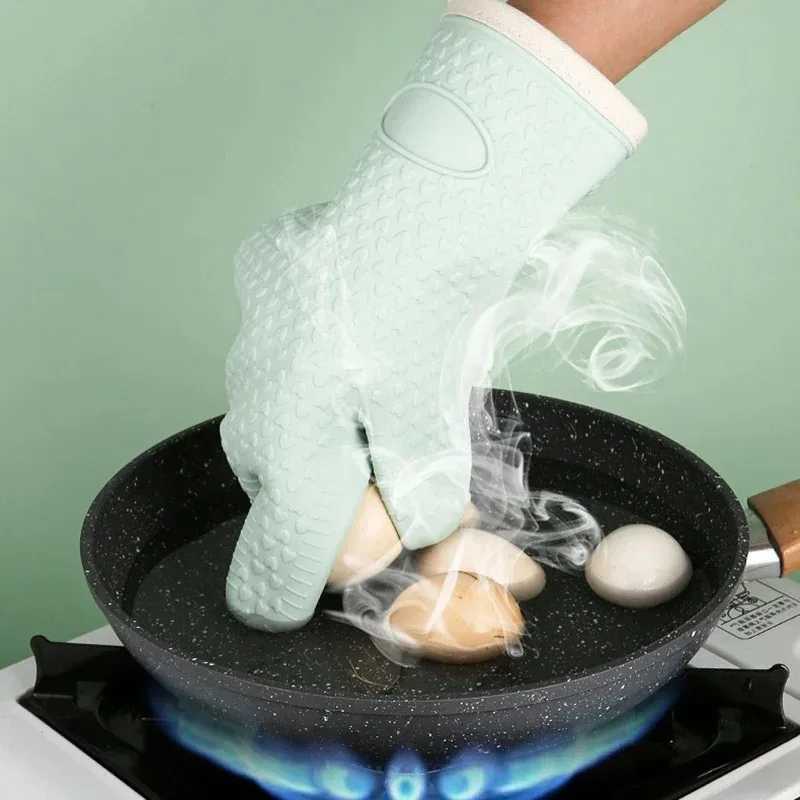 Heat Resistant Oven Gloves Fish Shaped Extra Thick Insation for BBQ Baking Kitchen Use Anti-Scald Protection for Hot Items H251212