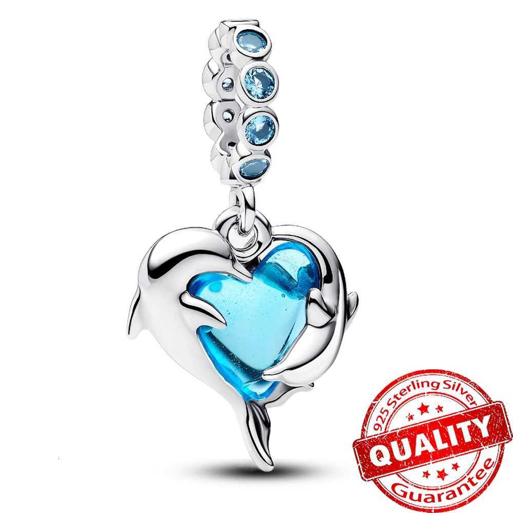 925 Sterling Sier Gold Shell Beads Jellyfish Seahorse Dangle Charm Fit Snake Bracelet Boutique Necklace Beach Party Gift Y251212