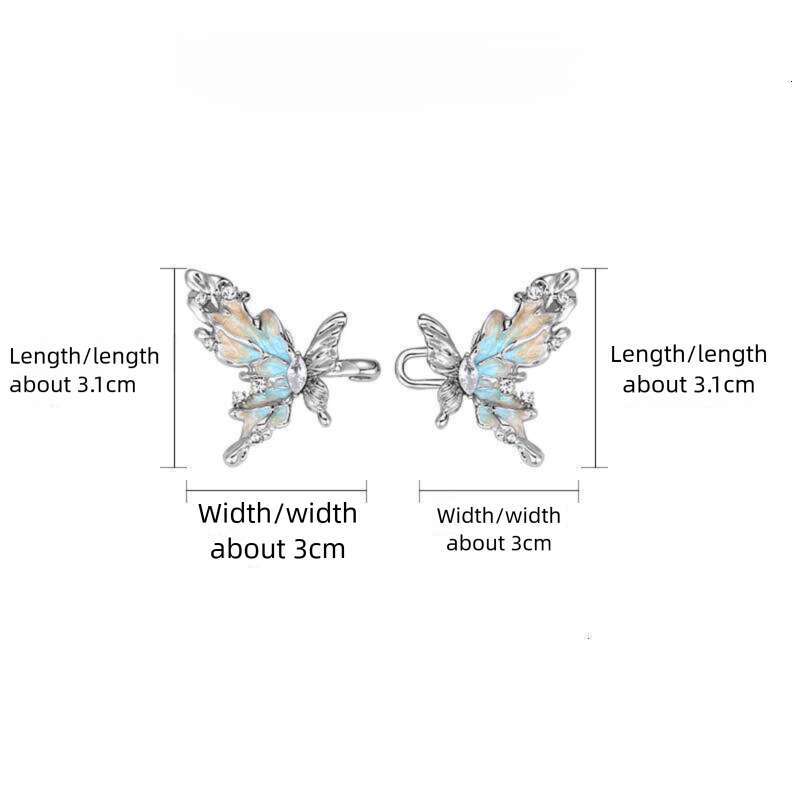 DHcollections Gradient Oil Drop Butterfly Buckle for Women, Exquisite Tightening Artifact, Adjustable Buckle, Pants Tightening, Elastic Waist Accessor