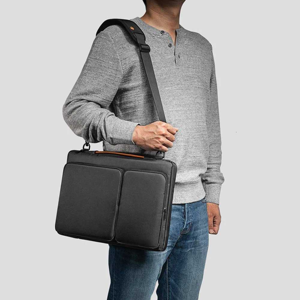 Portable Laptop Bag 13 133 14 154 156 Travel Carrying Case Waterproof Notebook Handbag for Macbook Air Pro Shoulder BagT251212