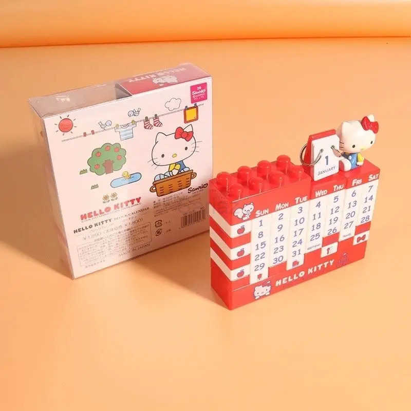 Sanrio 2025 New Year Hello Kitty Desk Calendar Cartoon Anime Action Figures Available Every Year Not Overdue ChildrenS Gift New H251212
