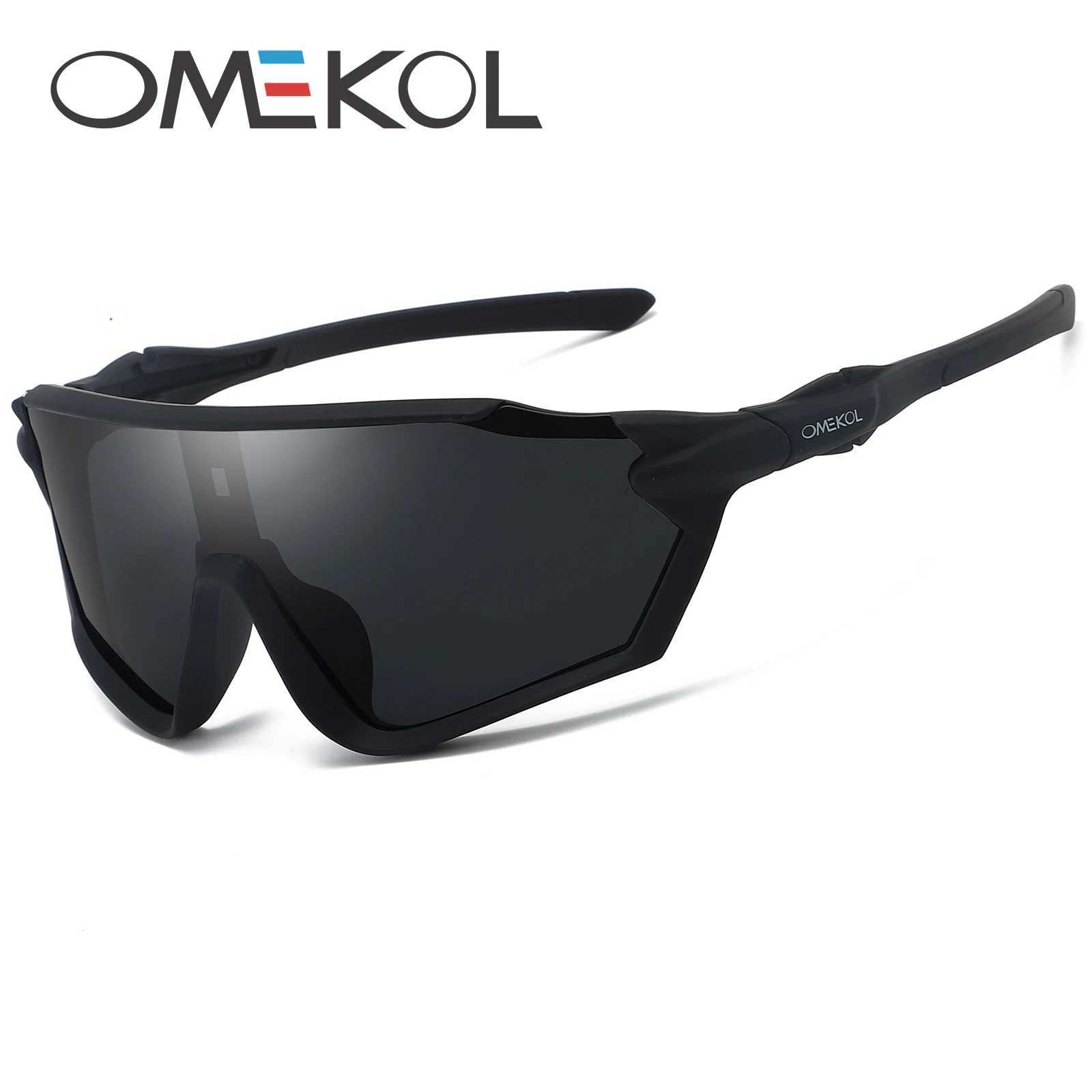 OMEKOL Brand New Cycling Sunglasses Men Women Sun Glasses Fishing Eyewear UV400 Hiking Baseball Softball Outdoor Sport Goggles G251212