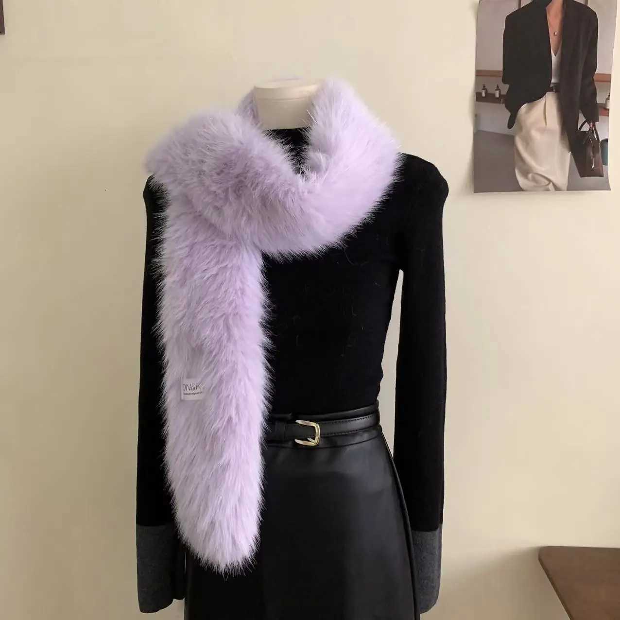 2024 Womens Winter Warm Shiny Mink Knitted Scarf Fashion Plush Thickened Scarf Lady Blanket Solid Color Scarves Y251211