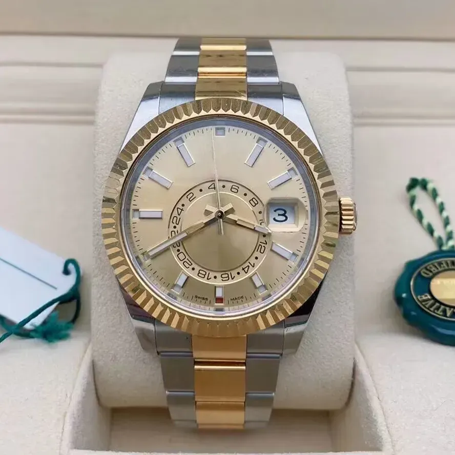 Mens Watch Mens Automatic Mechanical Movement Small Dial Sapphire Calendar 41mm Bracelet Fashion Business sky dweller Wristwatches