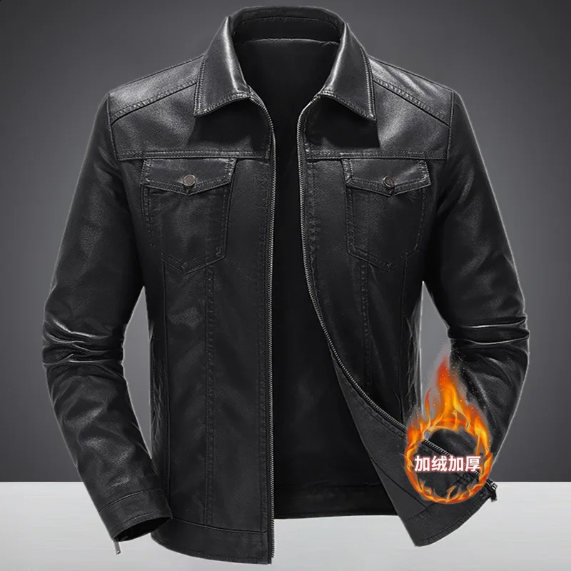Mens Vintage Faux L… - image