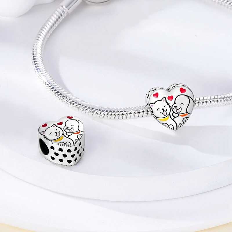 Dog Pet Charms 925 Sier Doggy P French Bldog Bones Beads fit Bracelet DIY Fine Jewelry Y251212