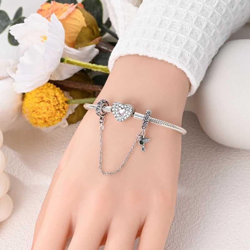 Hot S Charms Sier 925 Safety Chain Clasp Clip Charm Moon Star Fits Bracelet DIY For Wan Girl Luxury Jewelry Y251212