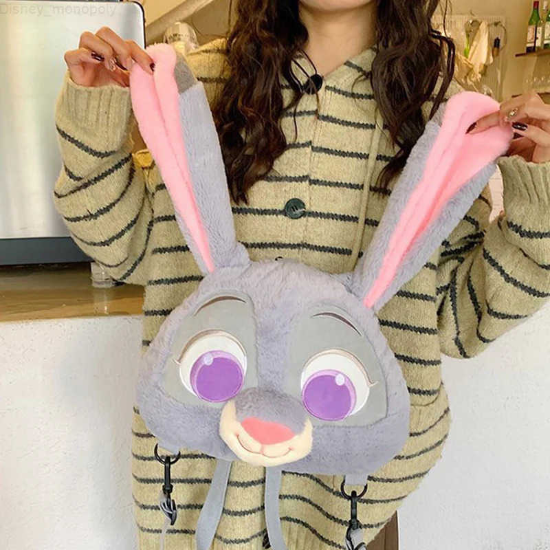 Disney Zootopia Plush Bag Nick Wilde Judith Laverne Hopps Cartoon Cute Doll Backpack Large Capacity Birthday Christmas Gift H251212
