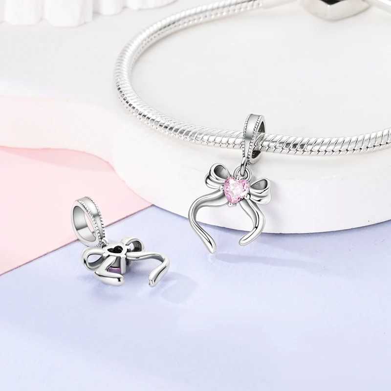 925 Sterling Sier Series Charms Bow Tie Girl Cake Princ Beads Pendant Fit Bracelet DIY Jewelry Gift For Wan Y251212