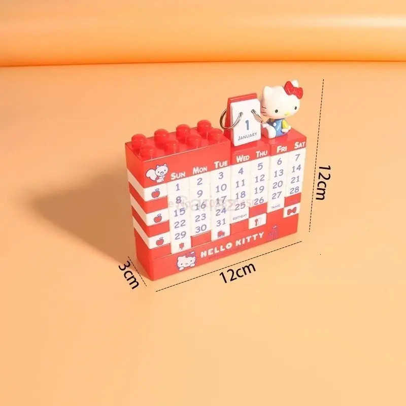 Sanrio 2025 New Year Hello Kitty Desk Calendar Cartoon Anime Action Figures Available Every Year Not Overdue ChildrenS Gift New H251212