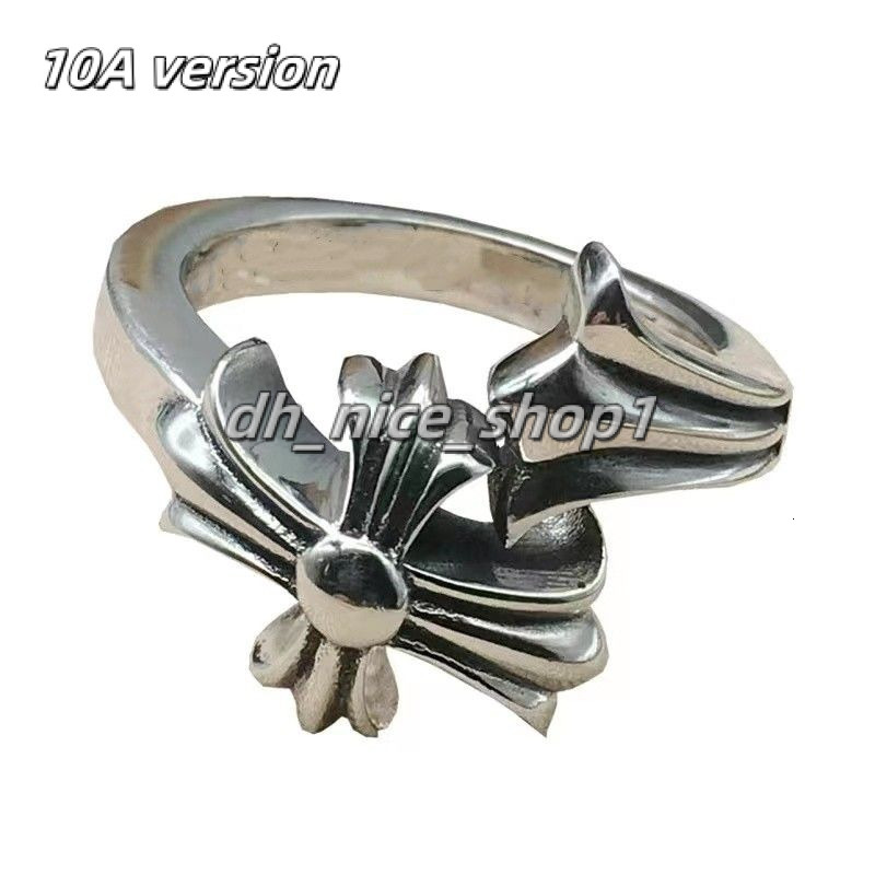 2026 AAA Designer Crome Hart Rings S925 Sterling Silver Plated Hip Hop Men Women Vintage Cross Open Thai Silver Chromes Ring Jewelry Gift No Allergies No Rusting b1e