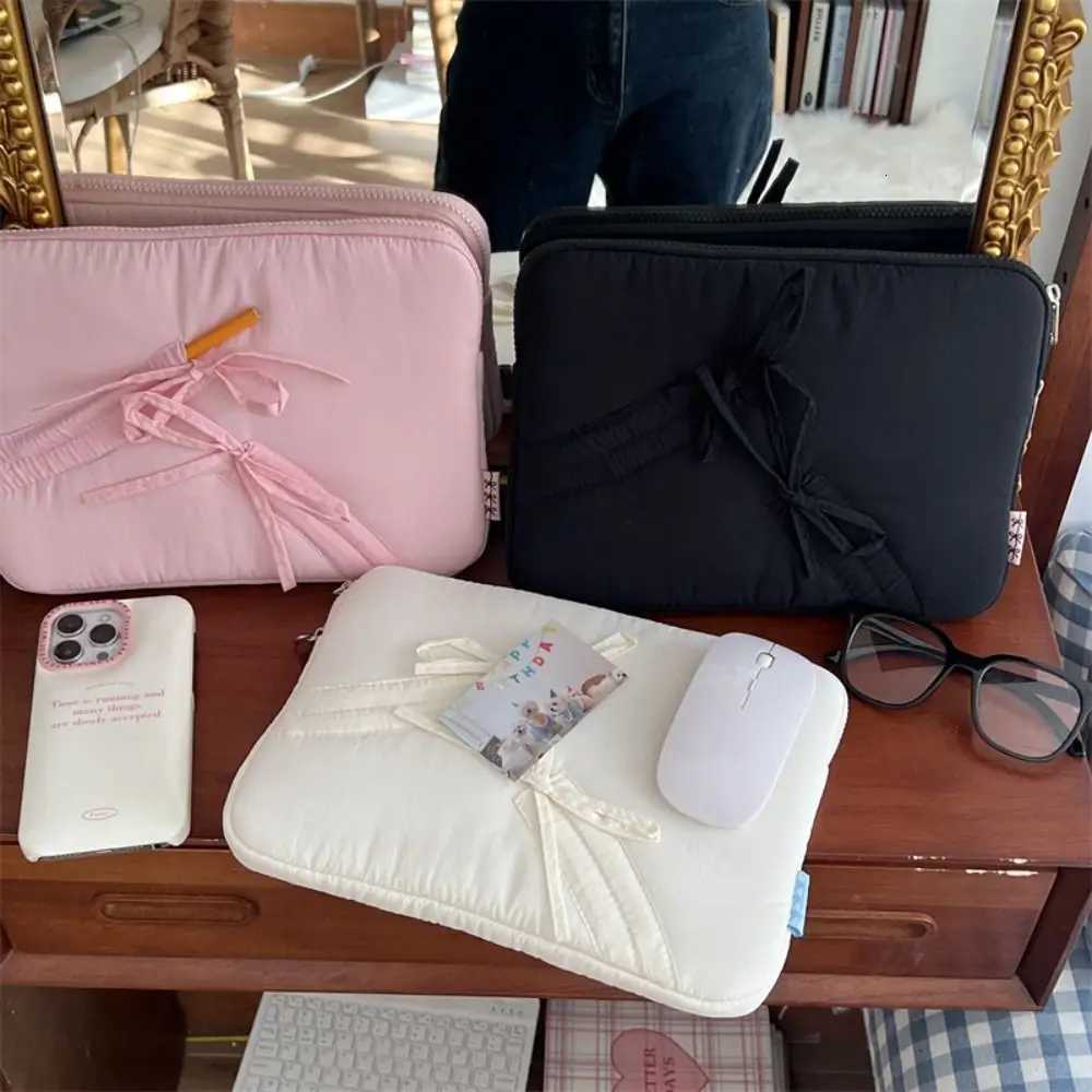 New 11/13/156 inch Laptop Sleeve Case Shockproof Bowknot Notebook Cover Ultra Thin Large Capacity Tablet Protective PouchT251212